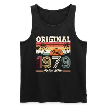 45th Birthday Original 1979 Vintage 1979 - Men's Premium Organic Tank Top - black - Front - Michal (187cm)