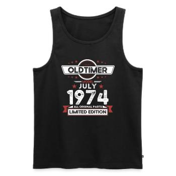 50th Birthday Classic Car July 1974 Vintage 1974 - Men's Premium Organic Tank Top - black - Front - Michal (187cm)
