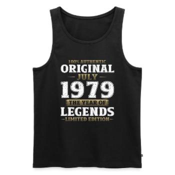45th Birthday Original 1979 Vintage 1979 - Men's Premium Organic Tank Top - black - Front - Michal (187cm)