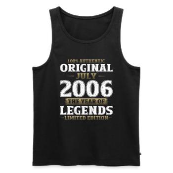 18ème anniversaire Original Juillet 2006 Millésime 2006 - Débardeur bio Premium Homme - noir - Devant - Michal (187cm)