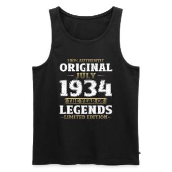 90th Birthday Original July 1934 Born 1934 - Men's Premium Organic Tank Top - black - Front - Michal (187cm)