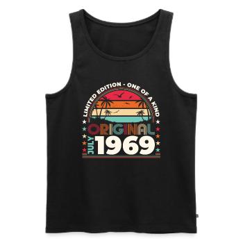 Original 1969 Vintage 1969 Birthday 1969 - Men's Premium Organic Tank Top - black - Front - AI Model Male 178 light (178cm)