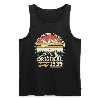 85th Birthday Original July 1939 Born 1939 - Men's Premium Organic Tank Top - black - Front - Michal (187cm)