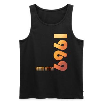 Original 1969 Vintage 1969 Birthday 1969 - Men's Premium Organic Tank Top - black - Front - AI Model Male 178 light (178cm)