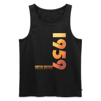 65. Geburtstag, Jahrgang 1959 ORIGINAL 1959 - Männer Premium Bio Tank Top - Schwarz - Vorne - Michal (187cm)