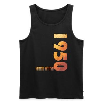 75ème Anniversaire 50 Original 1950 Millésime 1950 - Débardeur bio Premium Homme - noir - Devant - Michal (187cm)