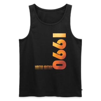 34th Birthday Original 1990 Vintage 1990 - Men's Premium Organic Tank Top - black - Front - AI Model Male 178 light (178cm)