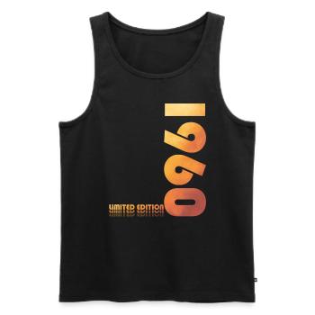 65th Birthday Original 1960 Vintage 1960 - Men's Premium Organic Tank Top - black - Front - AI Model Male 178 light (178cm)