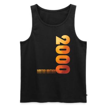 25ème Anniversaire Légende Juin 2000 Millésime 2000 - Débardeur bio Premium Homme - noir - Devant - Michal (187cm)
