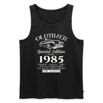 40ème Anniversaire Voiture Classique 1985 Millésime 1985 - Débardeur bio Premium Homme - noir - Devant - Michal (187cm)