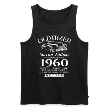 Oldtimer 1960 Jahrgang 1960 65. Geburtstag 1960 - Männer Premium Bio Tank Top - Schwarz - Vorne - Michal (187cm)