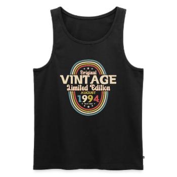30th Birthday Original August 1994 Vintage 1994 - Men's Premium Organic Tank Top - black - Front - AI Model Male 178 light (178cm)