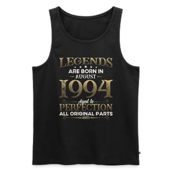 30th Birthday Original August 1994 Vintage 1994 - Men's Premium Organic Tank Top - black - Front - Michal (187cm)