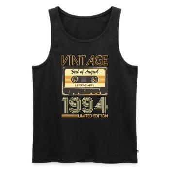 30th Birthday Original August 1994 Vintage 1994 - Men's Premium Organic Tank Top - black - Front - Michal (187cm)