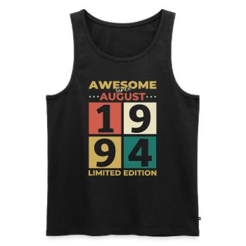 30th Birthday Original August 1994 Vintage 1994 - Men's Premium Organic Tank Top - black - Front - Michal (187cm)