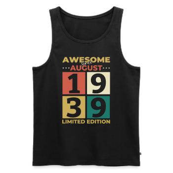 85th Birthday Original August 1939 Born 1939 - Men's Premium Organic Tank Top - black - Front - Michal (187cm)
