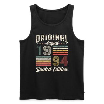 30th Birthday Original August 1994 Vintage 1994 - Men's Premium Organic Tank Top - black - Front - Michal (187cm)