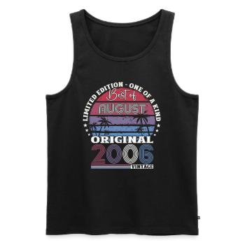18th Birthday Original August 2006 Vintage 2006 - Men's Premium Organic Tank Top - black - Front - Michal (187cm)