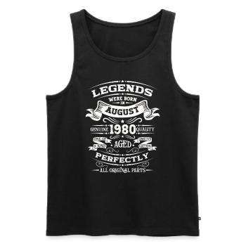 44. Geburtstag Original Legende 1980 Jahrgang 1980 - Männer Premium Bio Tank Top - Schwarz - Vorne - Michal (187cm)
