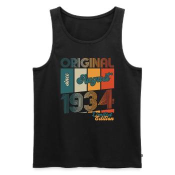 90th Birthday Original August 1934 Born 1934 - Men's Premium Organic Tank Top - black - Front - Michal (187cm)