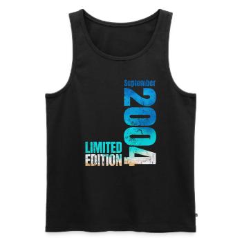 20th Birthday September 2004 Born 2004 - Men's Premium Organic Tank Top - black - Front - Michal (187cm)