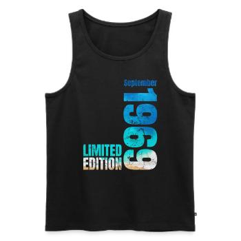 55th birthday September 1969 Born 1969 - Men's Premium Organic Tank Top - black - Front - Michal (187cm)