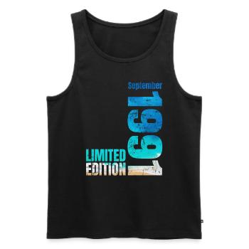 33rd birthday September 1991 Born 1991 - Men's Premium Organic Tank Top - black - Front - Michal (187cm)