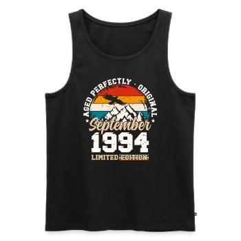 30. Geburtstag Original September 1994 Jahrgang 94 - Männer Premium Bio Tank Top - Schwarz - Vorne - Michal (187cm)