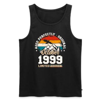25th Birthday Legend October 1999 Volume 99 - Men's Premium Organic Tank Top - black - Front - AI Model Male 178 light (178cm)