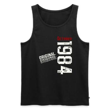 40th Birthday Original October 1984 Volume 84 - Men's Premium Organic Tank Top - black - Front - Michal (187cm)