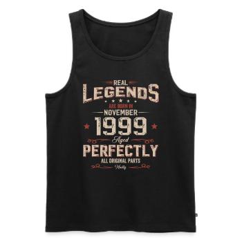 25th Birthday Original November 1999 Volume 99 - Men's Premium Organic Tank Top - black - Front - AI Model Male 178 light (178cm)