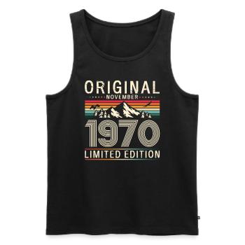 55th Birthday Original November 1970 Volume 70 - Men's Premium Organic Tank Top - black - Front - Michal (187cm)