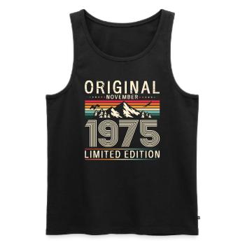 50th Birthday Original November 1975 Volume 75 - Men's Premium Organic Tank Top - black - Front - Michal (187cm)