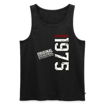 50th Birthday Original December 1975 Volume 75 - Men's Premium Organic Tank Top - black - Front - Michal (187cm)
