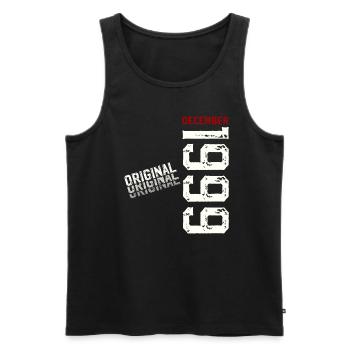 25th Birthday Original December 1999 Volume 99 - Men's Premium Organic Tank Top - black - Front - AI Model Male 178 light (178cm)