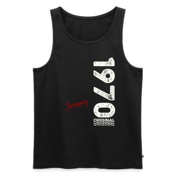 55th Birthday Original January 1970 Volume 70 - Men's Premium Organic Tank Top - black - Front - Michal (187cm)