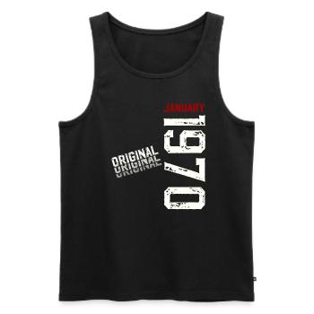 55th Birthday Original January 1970 Volume 70 - Men's Premium Organic Tank Top - black - Front - Michal (187cm)