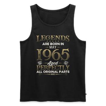 60th Birthday Original May Born 1965 - Men's Premium Organic Tank Top - black - Front - Michal (187cm)