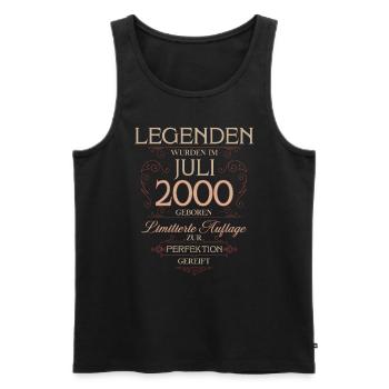 25ème anniversaire cadeau mari Original juillet 2000 - Débardeur bio Premium Homme - noir - Devant - Michal (187cm)