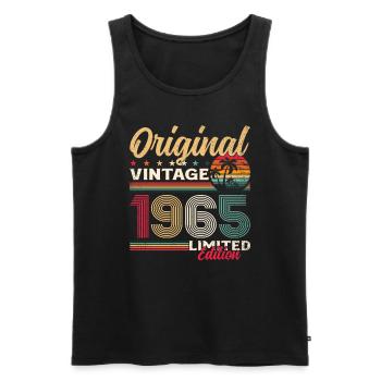 60th Birthday Original Vintage 1965 - Men's Premium Organic Tank Top - black - Front - Michal (187cm)