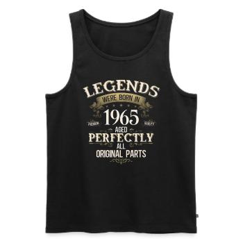 60th Birthday Original Vintage 1965 - Men's Premium Organic Tank Top - black - Front - Michal (187cm)
