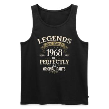 57. Geburtstag Original Jahrgang 1968 - Männer Premium Bio Tank Top - Schwarz - Vorne - AI Model Male 178 light (178cm)