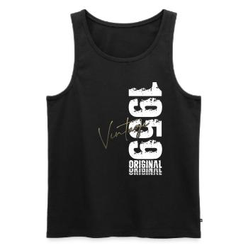 66th Birthday Original Vintage 1959 - Men's Premium Organic Tank Top - black - Front - AI Model Male 178 light (178cm)