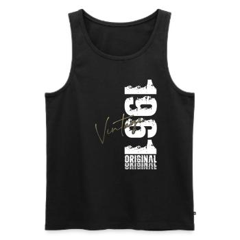 64th Birthday Original Vintage 1961 - Men's Premium Organic Tank Top - black - Front - Michal (187cm)