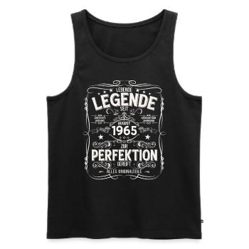 60th Birthday Legends August 1965 - Men's Premium Organic Tank Top - black - Front - Michal (187cm)