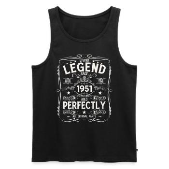 74th Birthday Original Vintage 1951 - Men's Premium Organic Tank Top - black - Front - Michal (187cm)