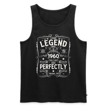 65th Birthday Original Vintage 1960 - Men's Premium Organic Tank Top - black - Front - AI Model Male 178 light (178cm)