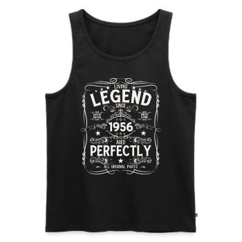 69ème Anniversaire Original Vintage 1956 - Débardeur bio Premium Homme - noir - Devant - Michal (187cm)