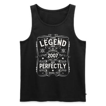 18th Birthday Gift Husband Original 2007 - Men's Premium Organic Tank Top - black - Front - Michal (187cm)