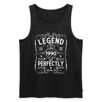 35th Birthday Gift Husband Original 1990's - Men's Premium Organic Tank Top - black - Front - AI Model Male 178 light (178cm)
